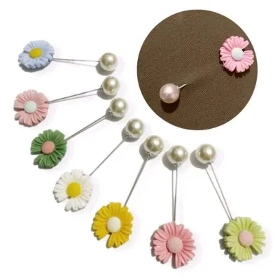 Sunflower Pearl Lock Hijab Pin (12 pcs)